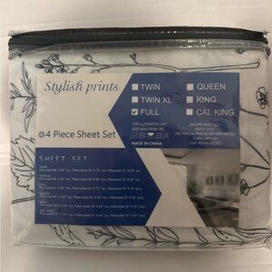 Stylish Prints Full Sheet Set - Black and White